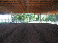 Covered indoor Areana for training horses and rough stock practice area.